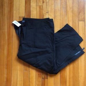 Black Kate Spade Saturday ankle zip pant